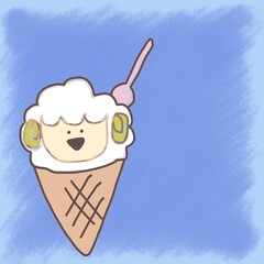 ソフトクリームひつじ