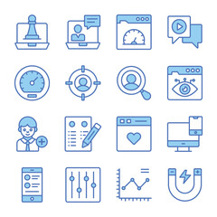 Set of user interface icons, web design, user interface, mobile, computer and other projects.