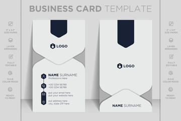 Colorful creative modern luxury horizontal professional minimal company business card design