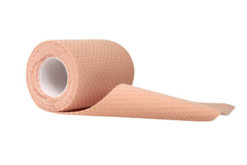Medical bandage tape elastic isolated on the white background