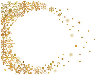 クリスマス_ゴールド背景-横