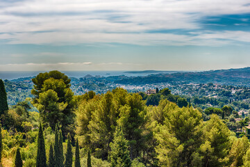 Fototapeta na wymiar Scenic view in the town of Saint-Paul-de-Vence, Cote d'Azur, France