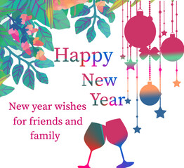 new year card new white background holiday design    art festive light celebration symbol wallpaper shiny.