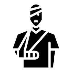 wounded insurance protection icon