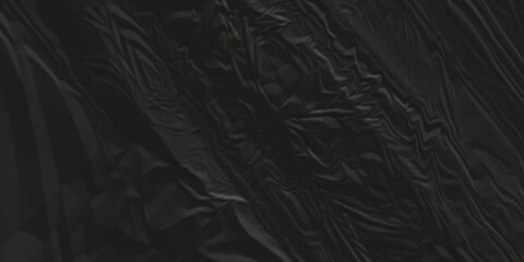 Black texture . Dark black crumpled paper texture background. black crumpled and top view textures can be used for background of text or any contents .