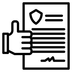 thum up insurance protection icon