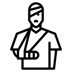 wounded insurance protection icon