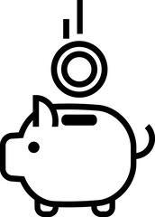 Banking  finance linear  icon