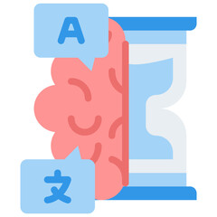 hourglass language learning icon