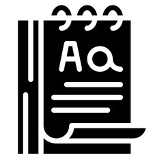 vocabulary language learning icon