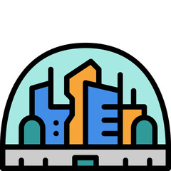 space colonization filled outline icon