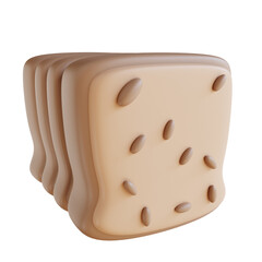 3D Illustration thanksgiving bread