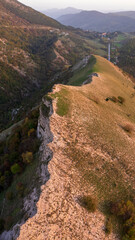 Aerial view of Cardamagna in Marche region in Italy
