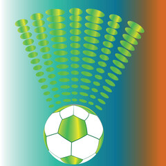 rawing in the form of a soccer ball. Sport. Football. Print for T-shirts.