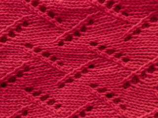 Handmade knitting material with macro wool threads.