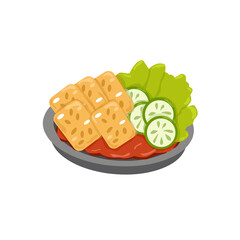 Tempe with vegetable and chilli