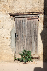 Door detail  of a house in the town of Ile Rousse Corsica Balagne