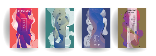 Abstract gradient vector background for business brochure cover design	