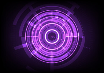 Abstract technology background Hi-tech communication concept, technology, digital business, innovation, science fiction scene vector illustration with copy-space