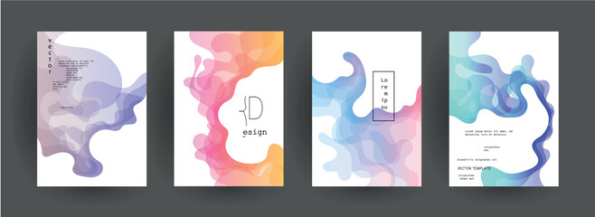 Minimal Vector covers design. Cool halftone gradients. Future Poster template.	