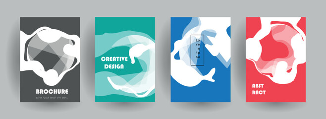 Minimal Vector covers design. Cool halftone gradients. Future Poster template.	