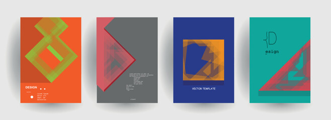 Minimal Vector covers design. Cool halftone gradients. Future Poster template.	