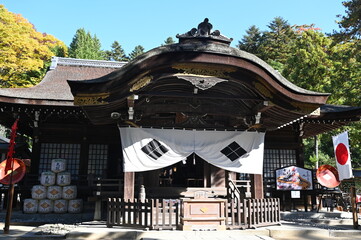 山梨県の甲斐　武田神社の風景