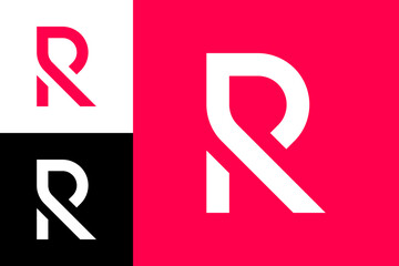 the letter R logo is simple and easy to remember