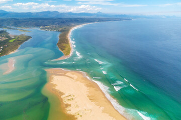 Aerial view of Plettenberg Bay, Western Cape, South Africa