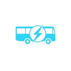 Electric Bus icon isolated on white background