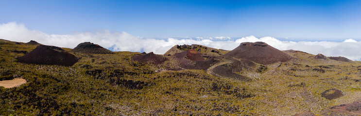 Beautiful view of Plaine des Sables in Reunion island looking like Mars