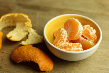 peeled tangerine