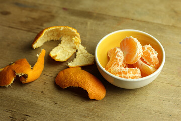 peeled tangerine
