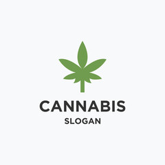 Cannabis logo icon design template 