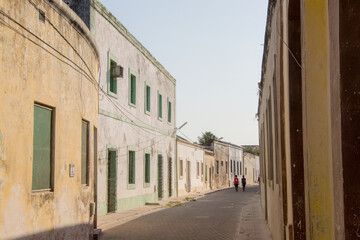 Fototapeta na wymiar Street in the Stone Town of the Island of Mozambique