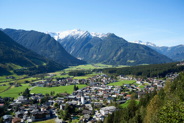 Panorama in den Alpen von Österreich Hohe Tauern - Bramberg am Wildkogel