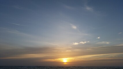 sunset over the ocean