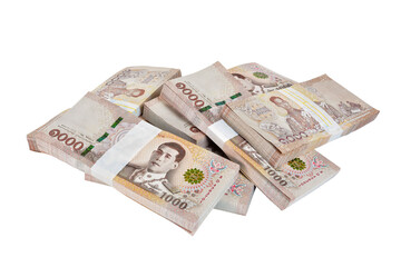 Thai baht, paper bank, price of one thousand, 100 per tie 