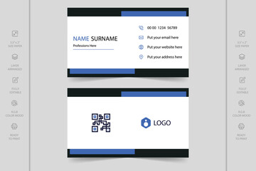 Colorful creative modern luxury horizontal professional minimal company business card design