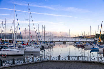 Marina resort, Lipno nad Vltavou town, Lipno lake, Czech republic