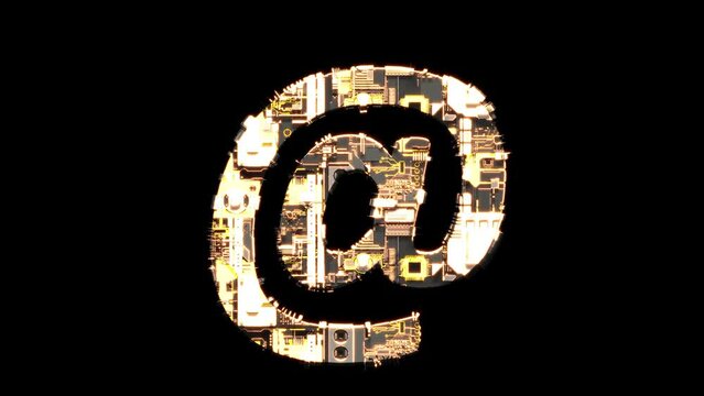 rough iron font glowing with golden shine, isolated - loop video