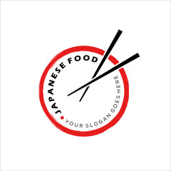 Chopstick Swoosh Bowl Oriental Japan Cuisine, Sushi logo japanese food restaurant design inspiration template