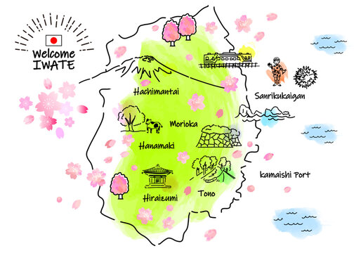 岩手県の地図 の画像 199 件の Stock 写真 ベクターおよびビデオ Adobe Stock