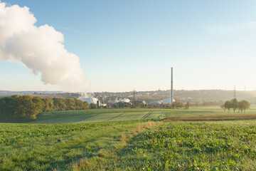 Kernkraftwerk in Neckarwestheim, Deutschland