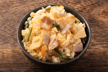 山菜　炊き込みご飯　