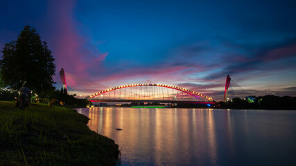 Sunset over Putrajaya Lakeside.