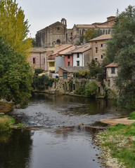Fototapeta na wymiar Estella, Spain - 30 Oct, 2022: The picturesque medieval town of Estella, Navarre, in northern Spain