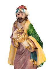 The Christmas magic. Ceramic figure of the wise men