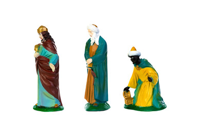 The Christmas magic. Ceramic figure of the wise men