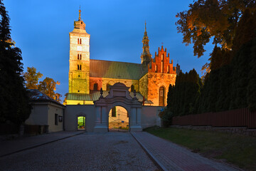 Roman Catholic Collegiate Church st. Martin in Opatow. The monument of Romanesque architecture. Poland